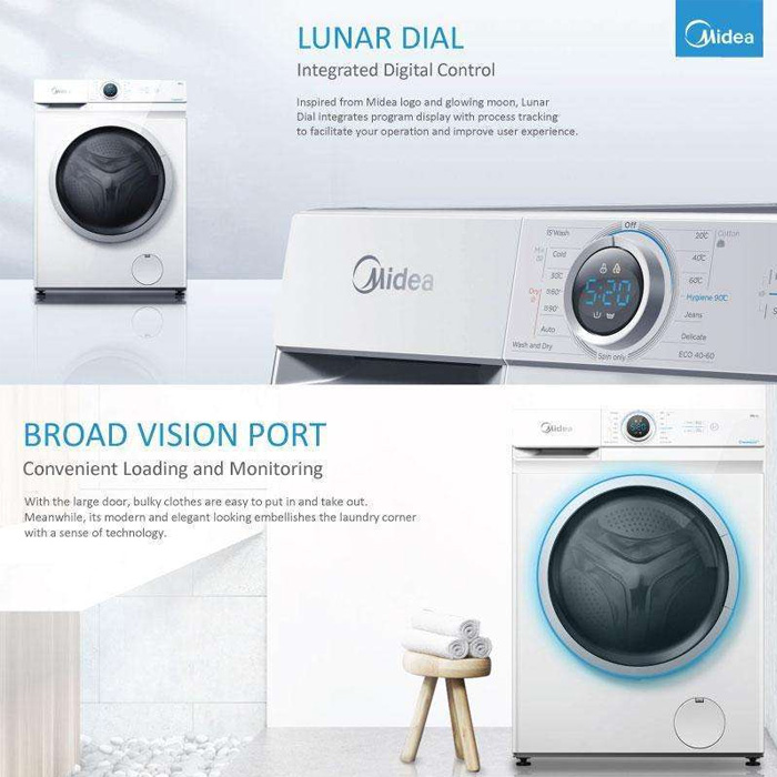 Midea Mesin Cuci 1 Tabung Front Loading  7.5 Kg - MF100W75 | MF100-W75